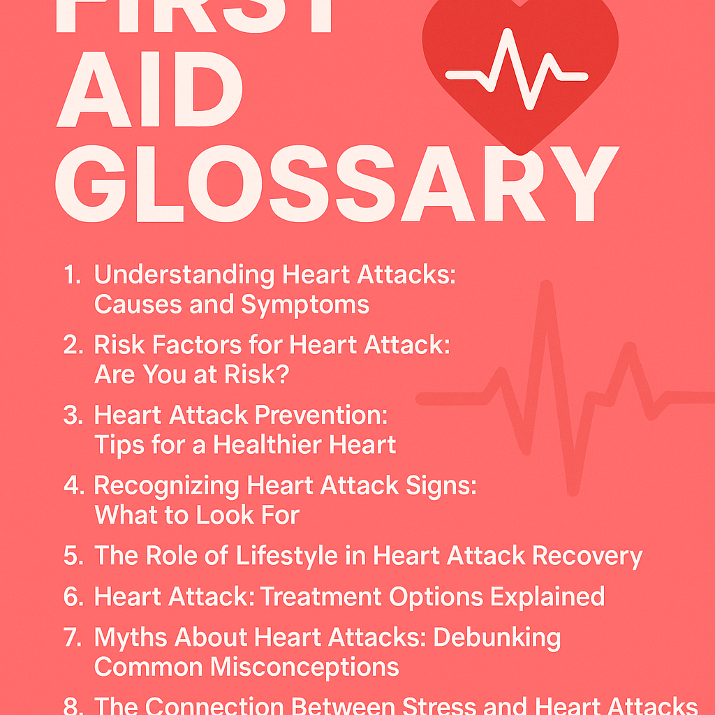1. Understanding Heart Attacks: Causes and Symptoms 2. Risk Factors for Heart Attack: Are You at Risk? 3. Heart Attack Prevention: Tips for a Healthier Heart 4. Recognizing Heart Attack Signs: What to Look For 5. The Role of Lifestyle in Heart Attack Recovery 6. Heart Attack: Treatment Options Explained 7. Myths About Heart Attacks: Debunking Common Misconceptions 8. The Connection Between Stress and Heart Attacks 9. Eating for Heart Health: Diet Tips to Prevent Heart Attacks 10. Heart Attack Statistics: What You Need to Know