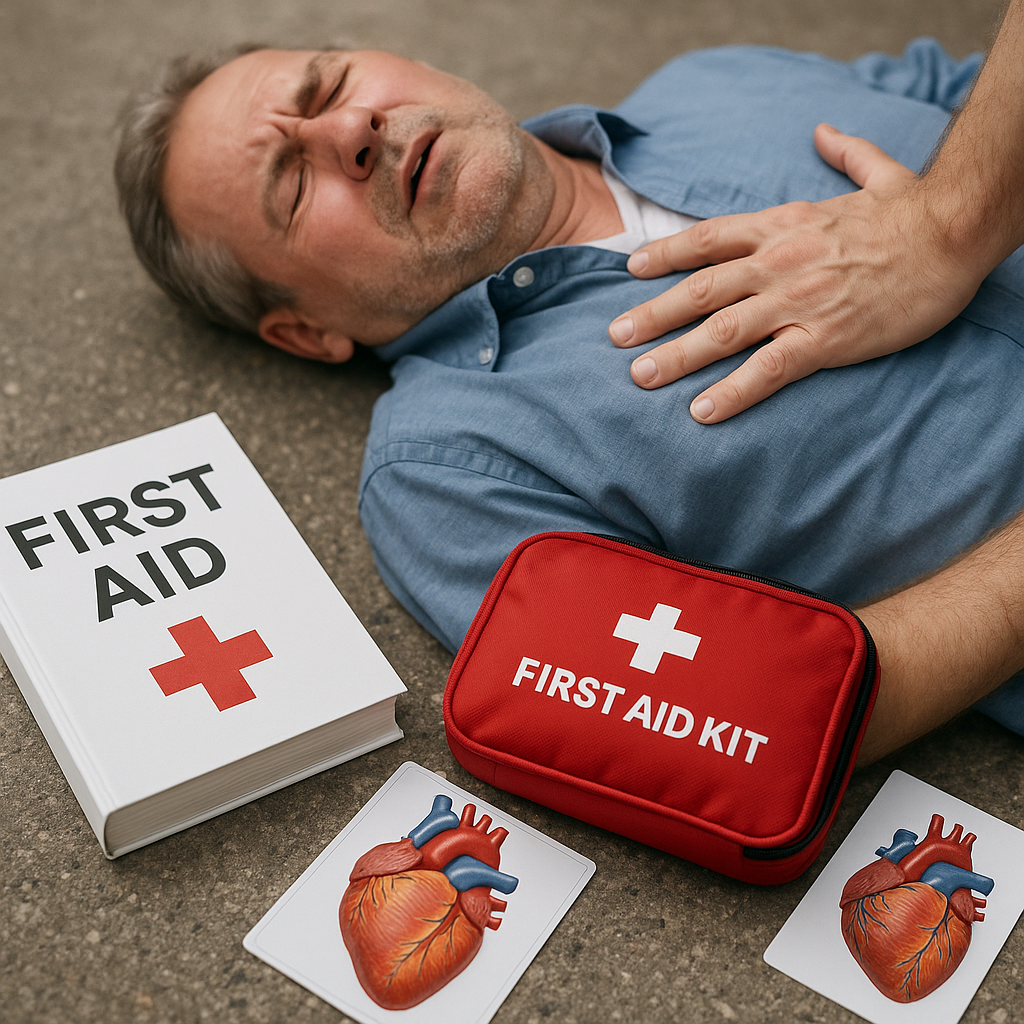 Generate a high-quality, 4k UHD photo relevant image prompt for an article about: Heart Attack: Esse