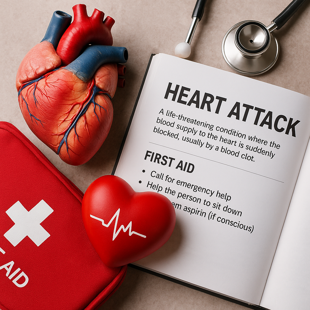 Generate a high-quality, 4k UHD photo relevant image prompt for an article about: Heart Attack: Esse