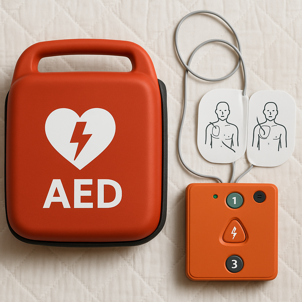 Generate a high-quality, 4k UHD photo relevant image prompt for an article about: What is AED? – Fir
