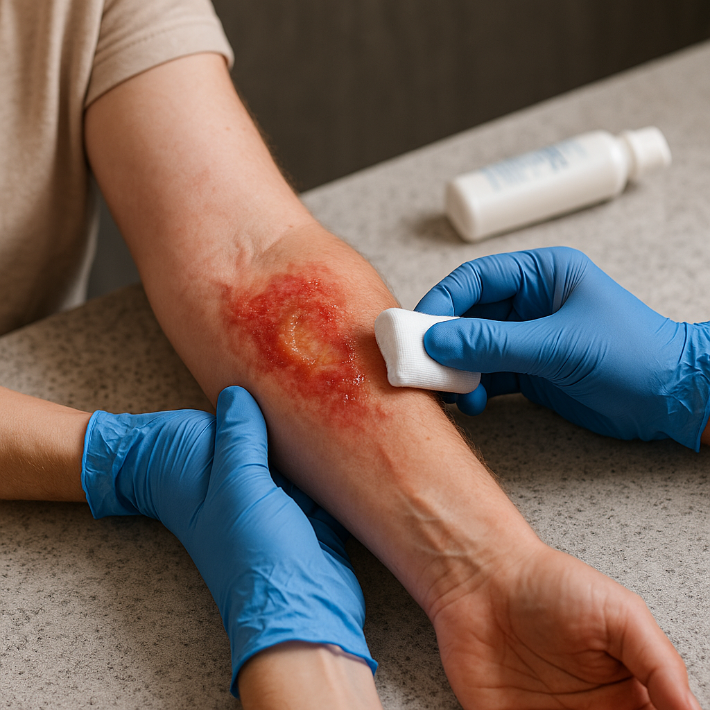 Generate a high-quality, 4k UHD photo relevant image prompt for an article about: Burns: Essential F
