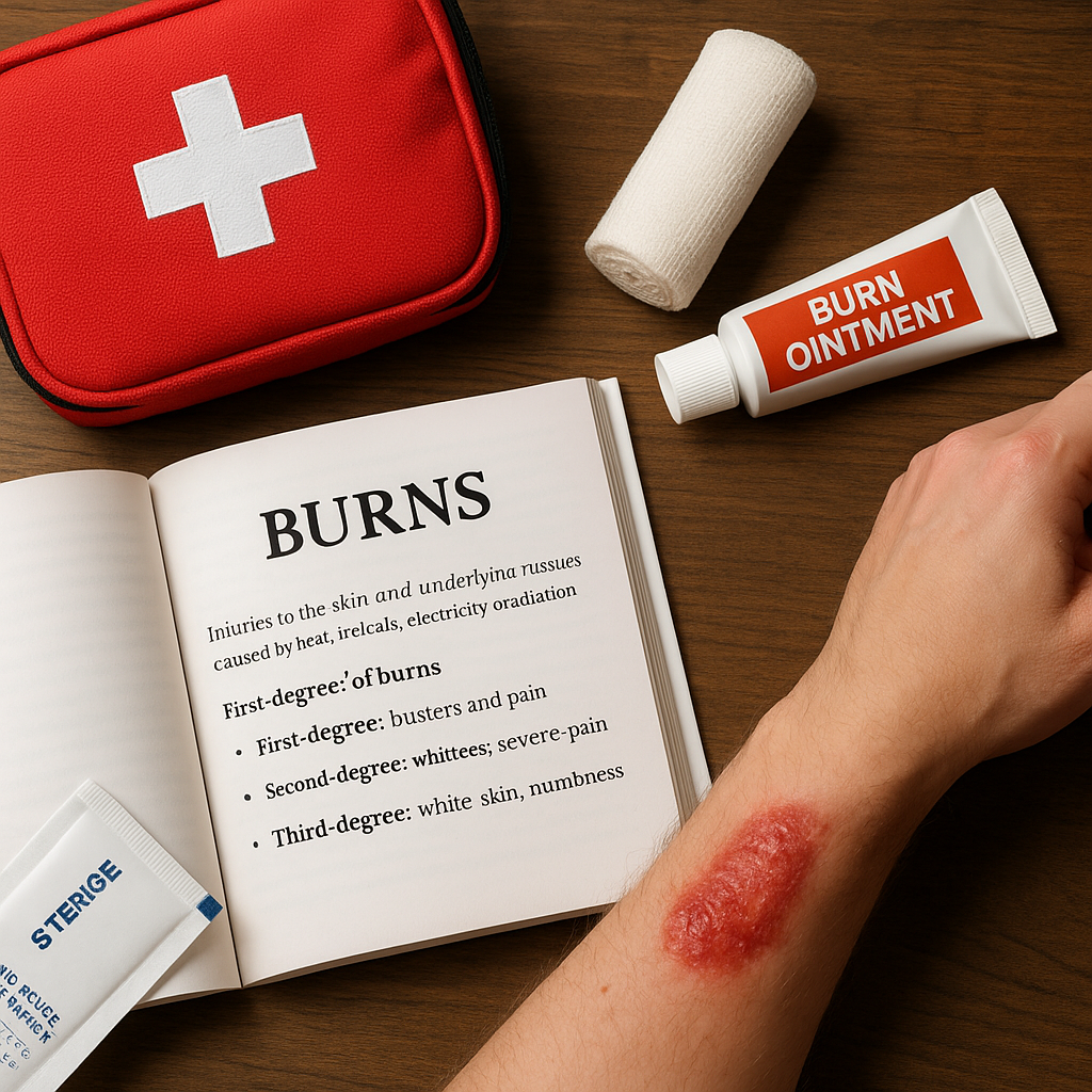 Generate a high-quality, 4k UHD photo relevant image prompt for an article about: Understanding Burn