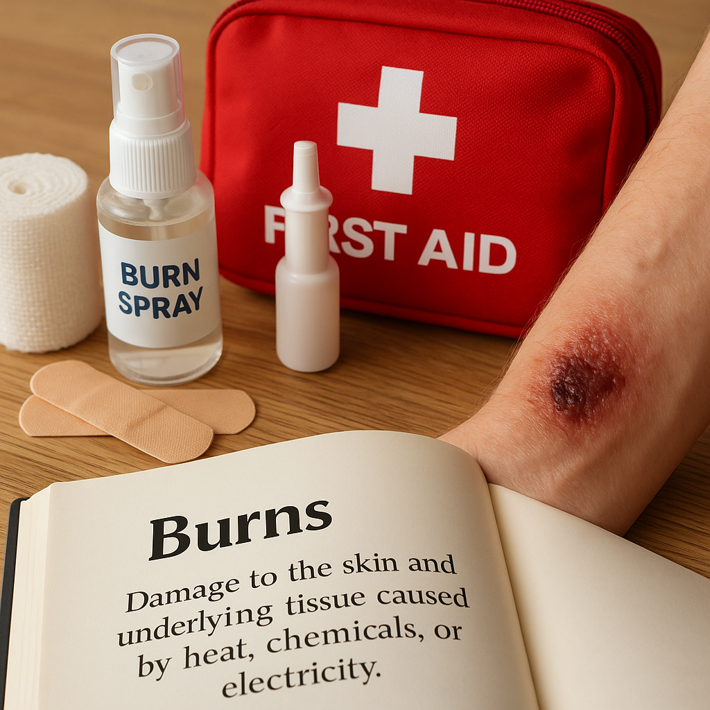 Generate a high-quality, 4k UHD photo relevant image prompt for an article about: Understanding Burn