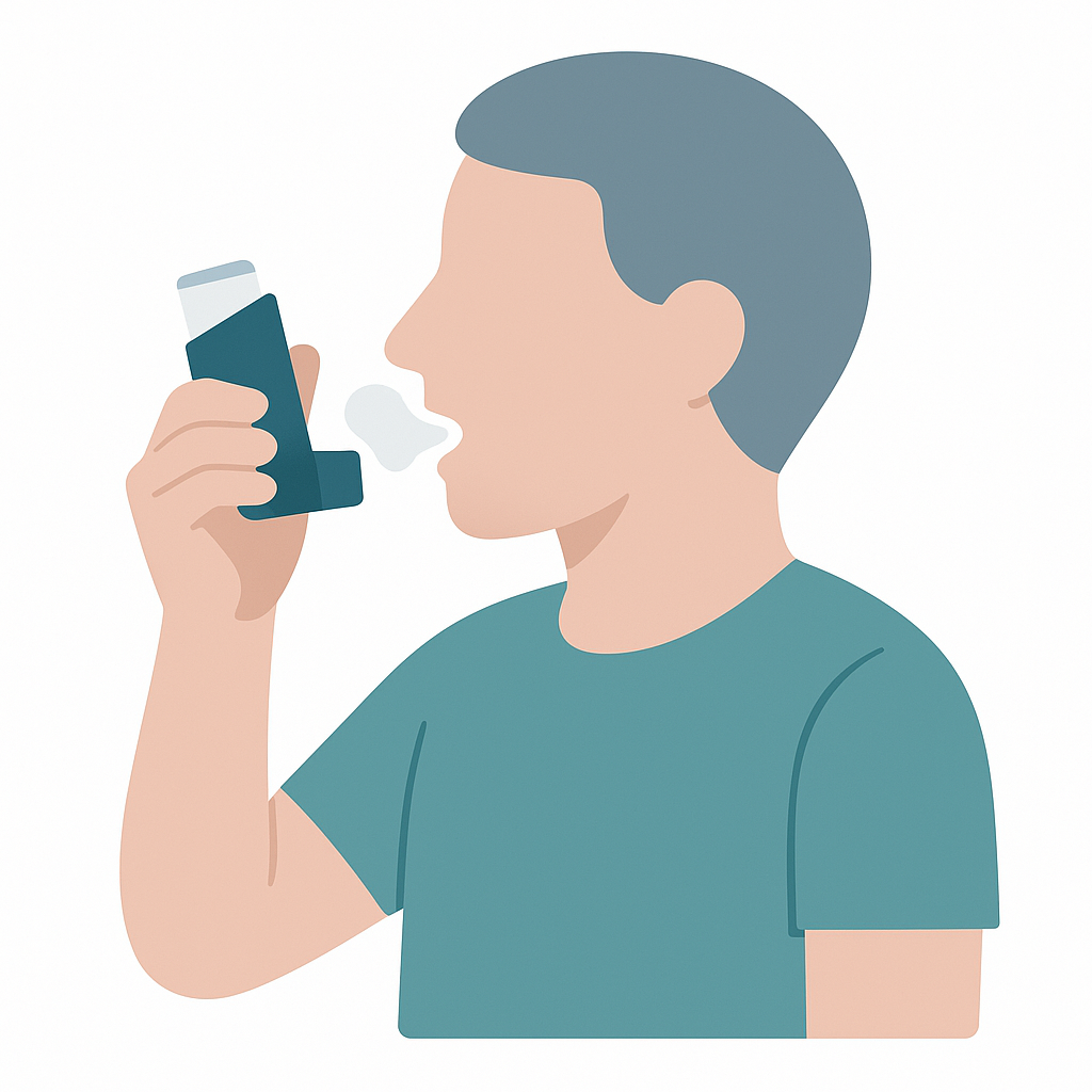 Illustration of Asthma Inhaler