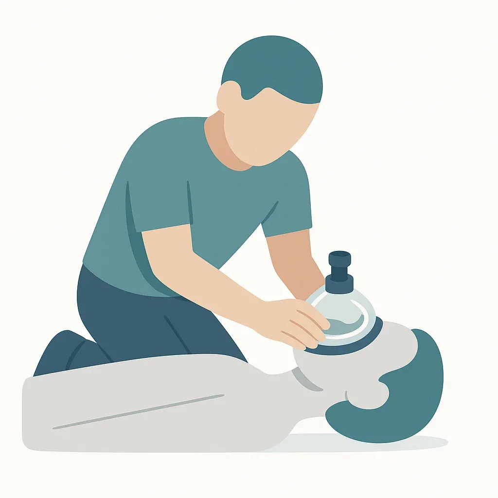 Illustration of CPR Face Mask