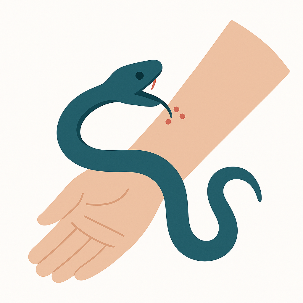 Illustration of Snake Bite