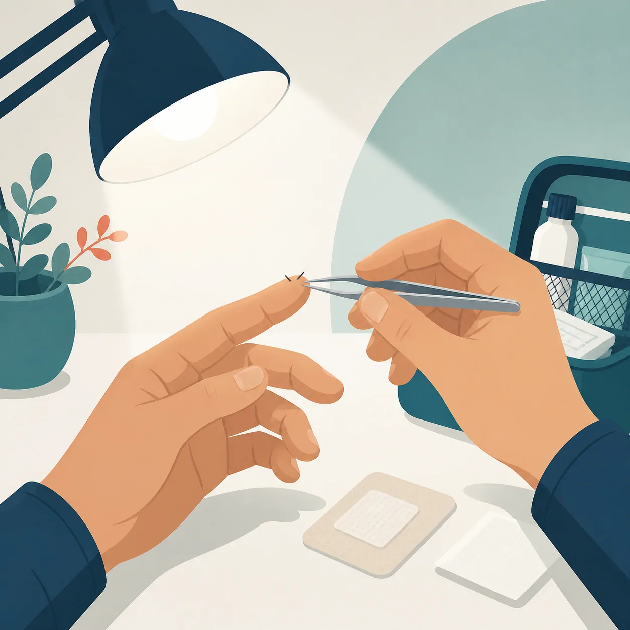 First aid illustration: Blister First Aid