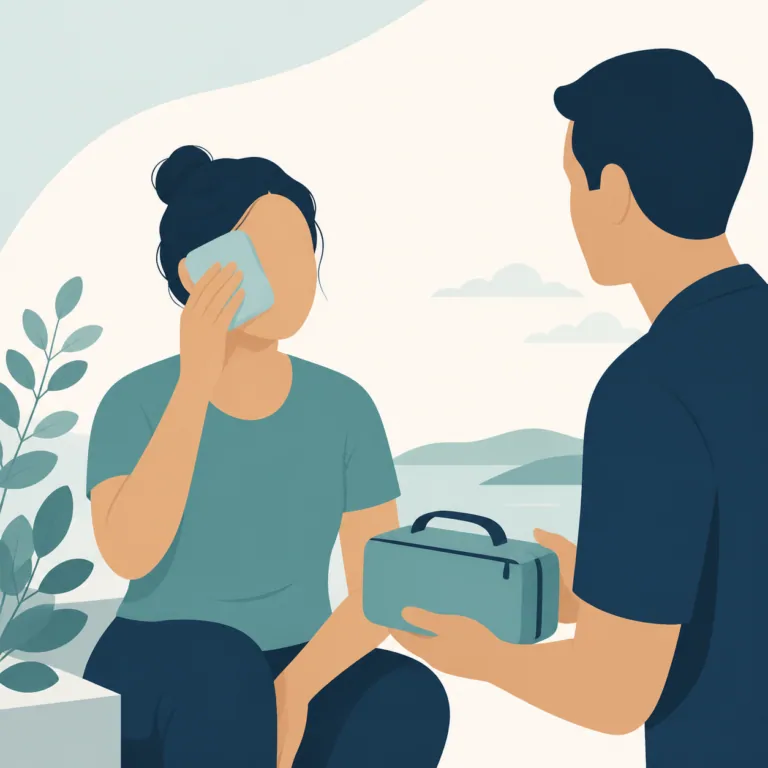 First aid illustration: Eye Injury First Aid
