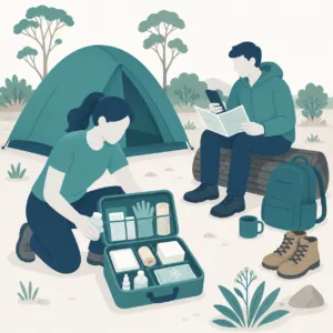 First aid illustration: First Aid for Camping