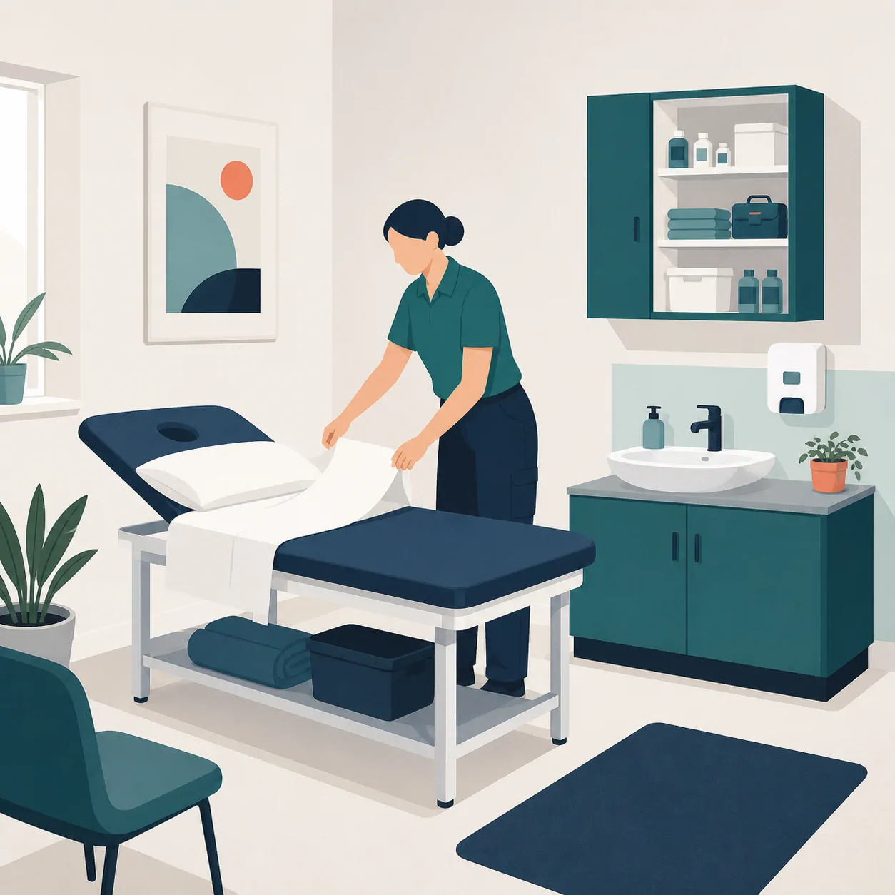 First aid illustration: First Aid Room