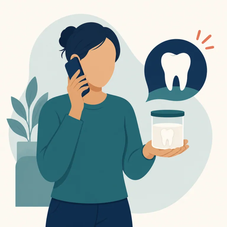 First aid illustration: Knocked-Out Tooth First Aid