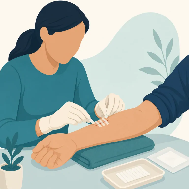 First aid illustration: Wound Closure Strips